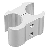 Garneck Aluminiumlegierung Rohrklemme 19/22mm Rollstuhl Rohrverbinder Stabile Metall Rohrschelle für Rollstuhl Gehstockhalter Rohrbefestigungsklemme Werkzeug zur Rollstuhlreparatur