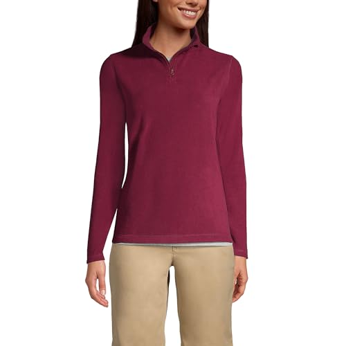 Lands' End School Uniform Young Women's Lightweight Fleece Quarter Zip Pullover - Main Image