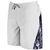 ARENA Bermuda Galip Badeshorts Schwimmshorts mit Taschen, Innenslip und Kordeldurchzug 4464417 (XS, Weiss-Schwarz-Lila)