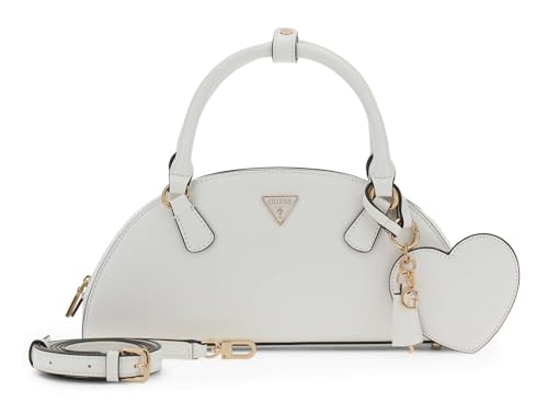 Sac à main GUESS Isobel Dome Satchel blanc à bandoulière chic