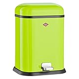 13 l recipiente de plástico WESCO 132 212-20 Single Boy - Cubo de la Basura con Pedal (13 L), Color Verde Lima