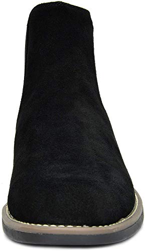 Bruno Marc Men's Suede Leather Chelsea Ankle Boots,Size 12,Black,URBAN-06