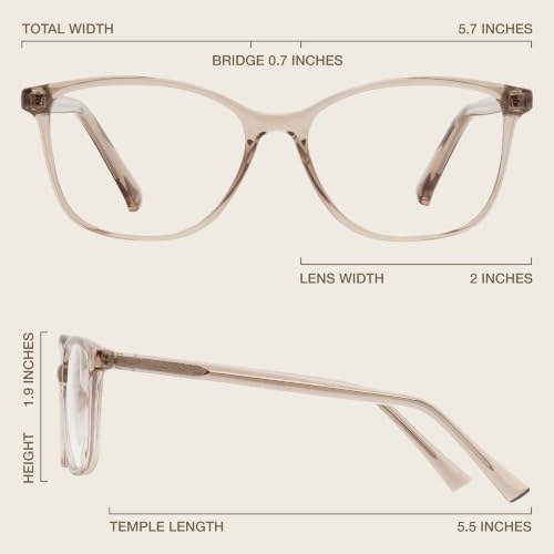 Image of miyya Blue Light Blocking Glasses for Women with Case, Anti Eyestrain UV Glare Computer, Gaming & Phone Eyeglasses