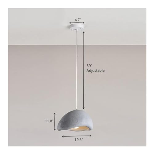 Éclairage suspendu minimaliste moderne en béton pour salon sombre - 4
