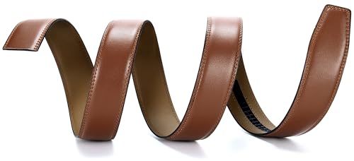 Image of CHAOREN Ratchet Belt Replacement Strap 1 3 /8 inch, Leather Belt Strap for 40MM Slide Click Buckle