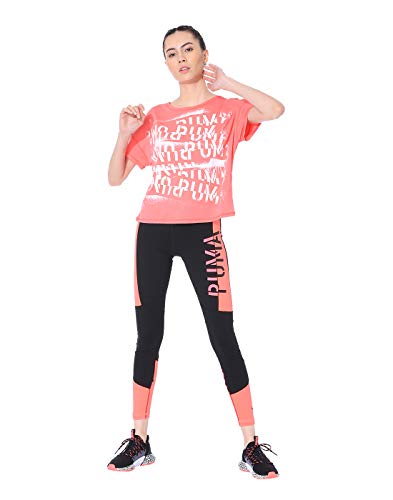 Image of Puma Womens Round Neck Graphic Print Sports T-Shirt