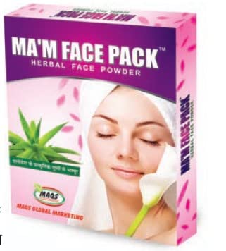 MA'M FACE PACk HERBAL PACK (150g pack of 2) WITH FREE S ROSE WATER