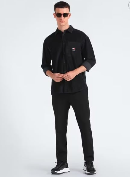 Image of White. G Service Trader || Men's Solid Slim Fit Cotton Casual Shirt with Spread Collar & Full Sleeves Formal Shirt