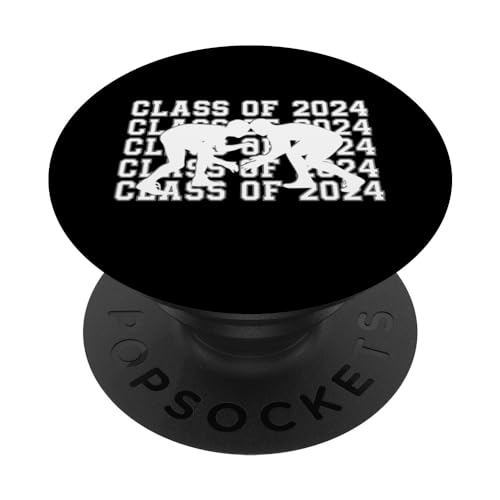 Wrestler Class of 2024 Wrestling, Senior High School Grad PopSockets Standard PopGrip