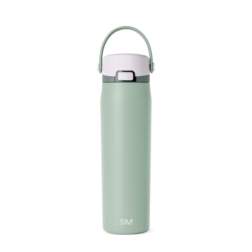 Simple Modern Mesa Sport Water Bottle with Covered Chug Lid | 24oz Cup Holder Friendly Insulated Stainless Steel Bottle for Gym, Sports and Travel | Willow