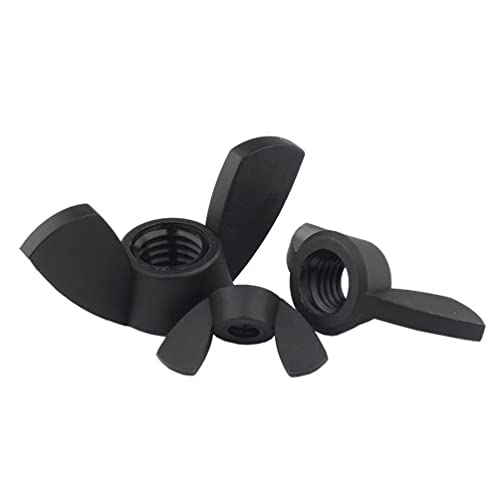 FEEIMOL Ecrou a Oreille en Plastique Écrous à Ailettes en Nylon Noir M10 (6 pcs)