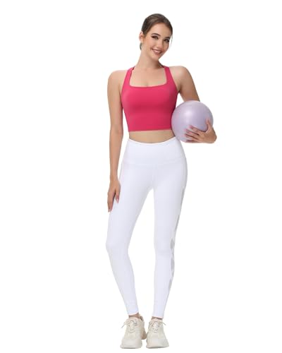 Image of romansong Strappy Yoga Sports Bras for Women Padded Criss-Cross Back Tank Tops