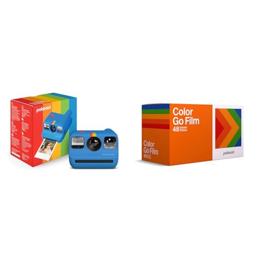 Polaroid Go Generation 2 - Fotocamera istantanea a pellicola - Blu (9147) - Compatibile solo con Go Film & Pellicola Istantanea Colore per Go - x48 Film Pack