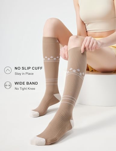Image of FITRELL 3 Pairs Compression Socks for Women and Men 20-30mmHg-Circulation Support Socks