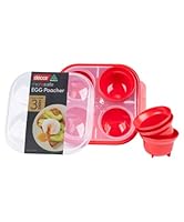 Décor 225000-004 Decor Microsafe Microwave Steam Egg Poacher, Red