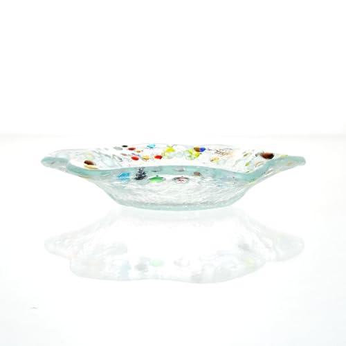 Sospiri Venezia, Small Murano Glass Flower Bowl Decorated by Hand. Home Ornament - Image 3