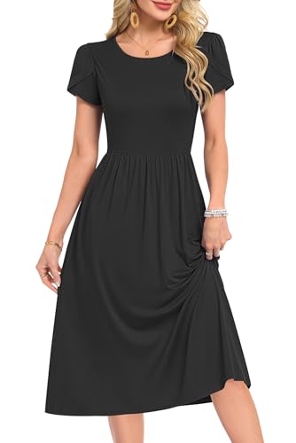 Robe décontracté swing MOLERANI en noir pour vos sorties d'été
