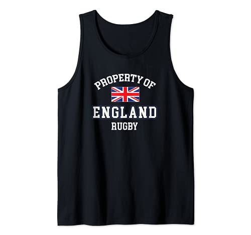 Property England UK Rugby Team Flag Player Fan Supporter Tank Top, Black