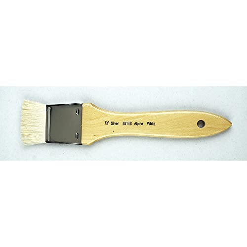 Alpine White - Goat Hair Wide Wash Blender Short 1-1/2 In #TOP21