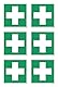 Erste Hilfe, Rettungszeichen: E003 - DIN EN ISO 7010 / ASR A1.3 - Aufkleber: 5 cm, 6 Stück