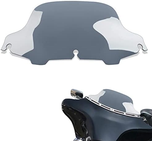 Amazicha 8" Smoke Wave Windshield Windscreen Compatible for 1996-2013 Harley Davidson Touring Street Glide/Electra Glide/Tri Glide FLHT FLHX FLHTCU FLHTC FLHTK (Tint)