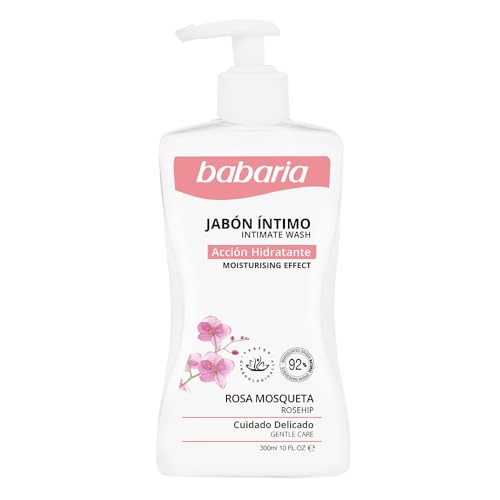 Babaria - Gel Intimo Rosa Mosqueta y Ácido Láctico | Jabon Intimo Mujer | Gel Intimo Acción Hidratante | Jabón Intimo Mujer | Respetuoso con PH Intimo