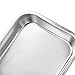 KOHAND 12 Pack 201 Stainless Steel Metal Tray, Metal Surgical Tray, Rectangular Silver Metal Trays for Lab Instrument, 8.8 x 4.6 x 0.79 Inch