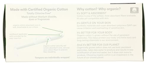 365 by Whole Foods Market, Tampons with Cardboard Applicators, Super Absorbency, Made with Organic Cotton, Unscented, 14 Count - Image 3