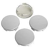 KitsPro 57mm Nabendeckel Felgendeckel Radnabendeckel Nabenabdeckungen für Tesla Nabenkappen Radnabenabdeckung , 4 Stück (Silber)