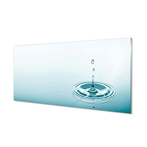 Impression sur verre salon et chambre déco murale goutte d'eau zen