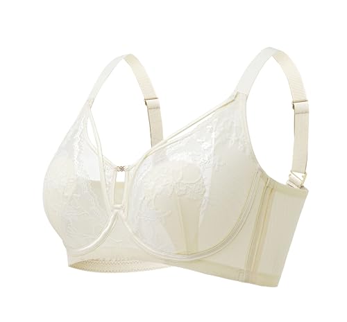 Soutien-gorge de mastectomie sans armatures en dentelle beige 616 BIMEI