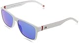 White/Blue Tommy Hilfiger Herren TH 1718/S Sonnenbrille, WEISS ROT, 56