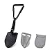 HTTMT- Black Tri-Fold Hiking Multi-Functional Military Folding Shovel Survival Spade Emergency [P/N: ET-Shovel002-M-BK]