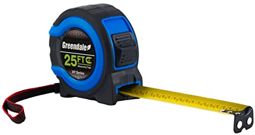 Greendale cinta métrica retráctil azul 25 pies pack 3