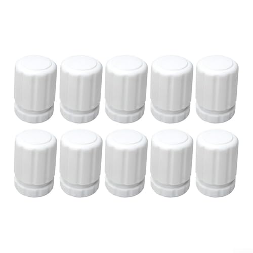 Lot de 10 accessoires de collecteur de chauffage au sol, valves blanches de réglage de la température du radiateur, commutateur de volant manuel M30 x 1,5