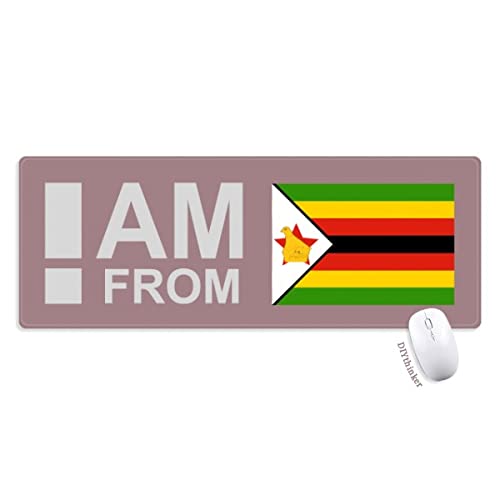 je suis du zimbabwe tapis de souris large cousues bords mat étendu game bureau