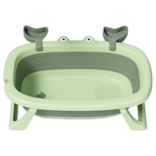 ThriVing ペット用バスタブ 子犬用バスタブ ペット専用用品猫用浴槽 テディ小型犬用浴槽 犬用バスタブ 洗い桶 浴槽 クッション付きのポータブル 排水穴付き 折りたたみ式 猫犬お風呂用 洗面器 多機能 大容量 収納便利 (グリーン)