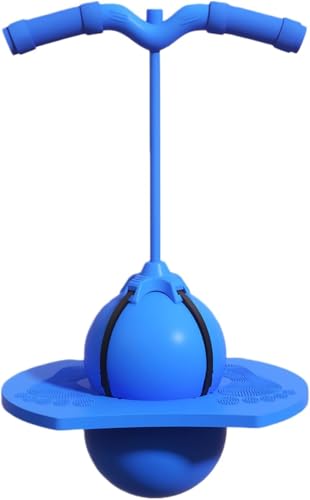 Pelota Saltarina Equilibrio, Pelota Saltarina con Asa, Saltador Con Base De Equilibrio, Para Niñas Niños y Adultos Ejercicio de Salto y Equilibrio (Azul)