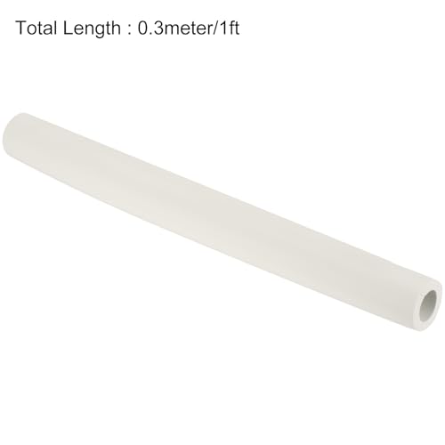 Image of uxcell Foam Tubing for Handle Grip Support,18mm ID 30mm(1 3 /16 inch) OD 0.3 Meter /1ft Length White