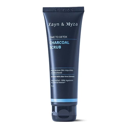ZM Zayn & Myza Charcoal Face Scrub for Men & Women | Removes Blackheads & Impurities (75 ml)
