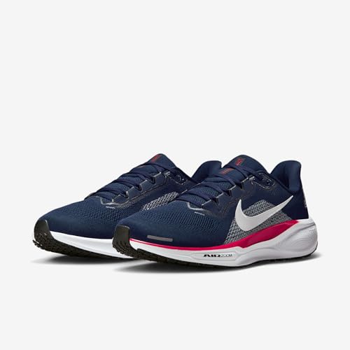 Nike Nike Arizona Pegasus 41 Men's College Road Running Shoes (College Navy/University Red/White) Size 14