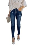 DGRPI Women's Ripped High Waisted Skinny Jeans Distressed Stretchy Boyfriend Denim Pants