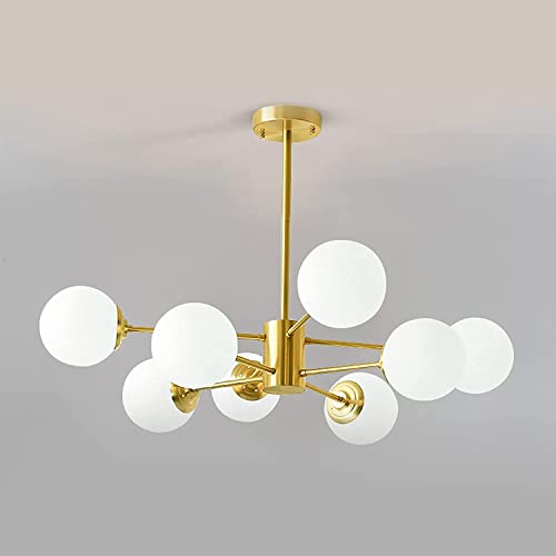 Lustre Spoutnik or E27 pour supprimer les zones d'ombre du salon