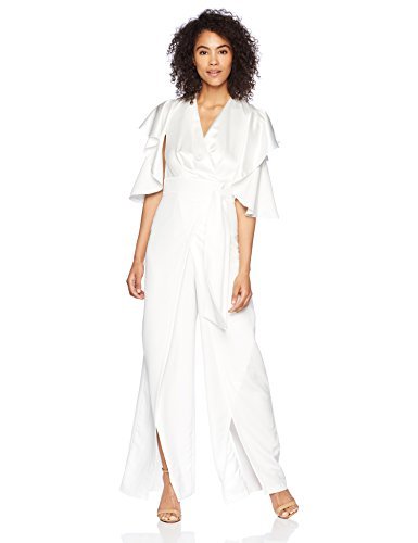 Mono de manga aleteada Jax blanco talla 36 de mujer con escote elegante