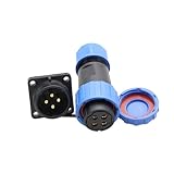 ZBLZGP TY20 4-poliger 25 A quadratischer Luftfahrt-Stecker, Gehäuse aus Aluminiumlegierung, Schnell-Push-Pull-Verriegelung, Salzspray, Korrosionsbeständigkeit, für Luft- und Raumfahrt- und