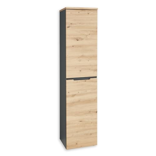 MEMPHIS Aktenschrank in Artisan Eiche Optik, Graphit - Moderner Büroschrank - 45 x 197 x 38 cm (B/H/T) MEMPHIS Aktenschrank in Artisan Eiche Optik, Graphit - Moderner Büroschrank - 45 x 197 x 38 cm (B/H/T)