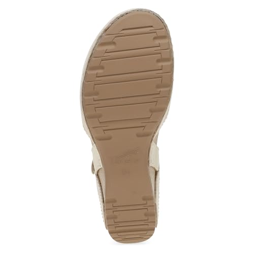 Image of Dansko Tiffani Wedge Sandal for Women - Cushioned, Contoured Footbed for All-Day Comfort and Support - Hook & Loop Strap with Buckle Detail - Lightweight Rubber Outsole