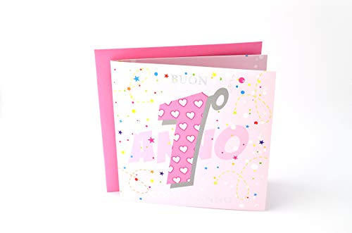 Biglietto Musicale, 1° compleanno Rosa