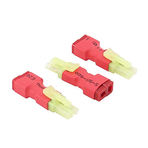 3pcs Compatible with Micro Mini Tamiya Male to T-Plug Style Female Connector Adapter(BDHI-95)