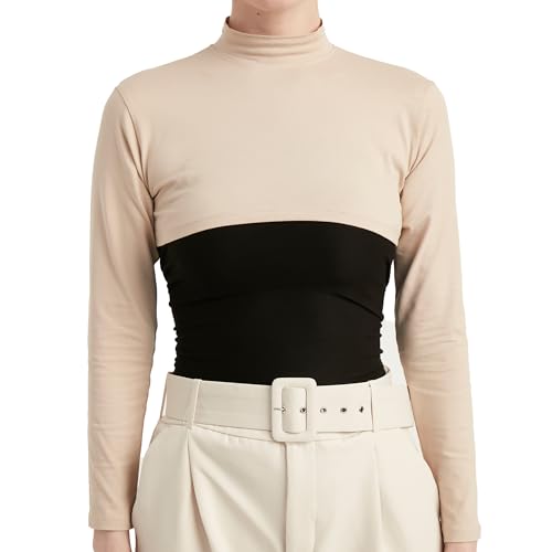 Modefa Long Sleeve Turtleneck Collar Neck Cover | Turkish Islamic Muslim Women Neck Gaiter | Premium Long Sleeve Neck Cover